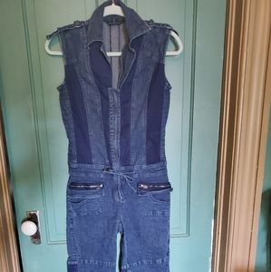 Vintage Rocawear denim zip front jumpsuit